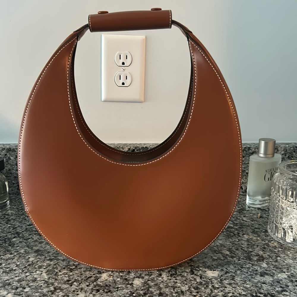 Cognac Moon Tote Bag from Staud